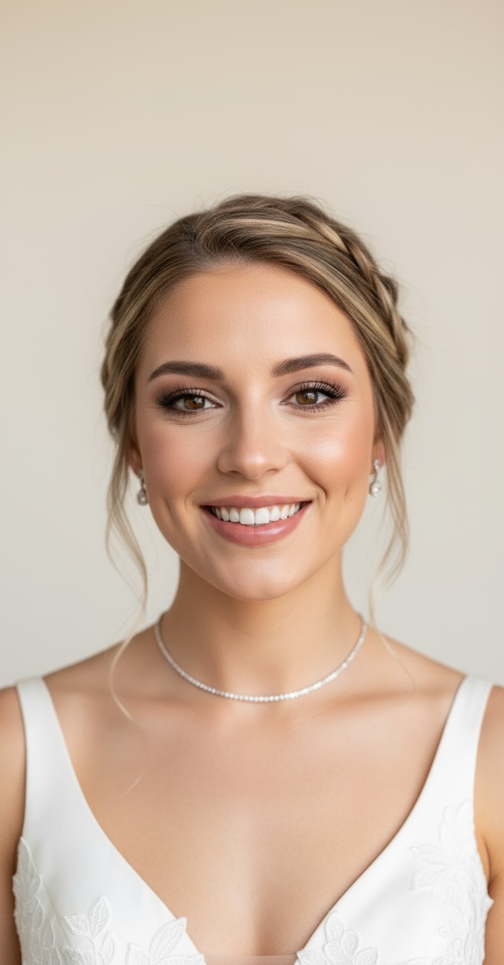 After Waterfall Braid Wedding Hairstyle